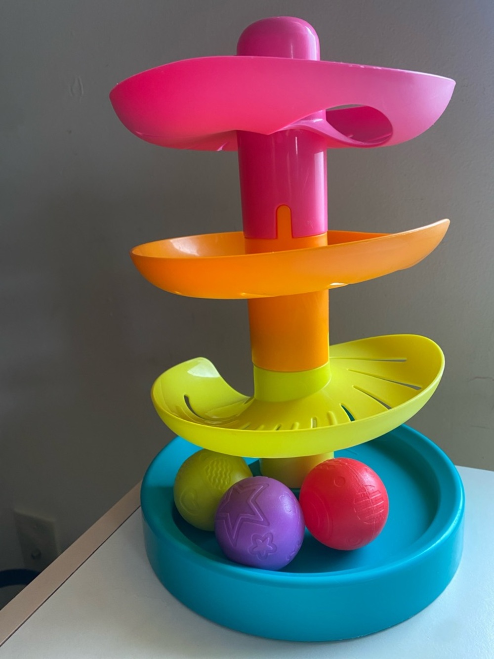 🌻Colorful Ball Drop Roller Toy - Pink, Orange, Yellow, Blue